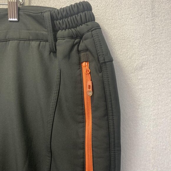 Gash Hao Fleece Lined Softshell Pants Mens 44x32 Black Snow Ski Reinforced Knees - Picture 9 of 16